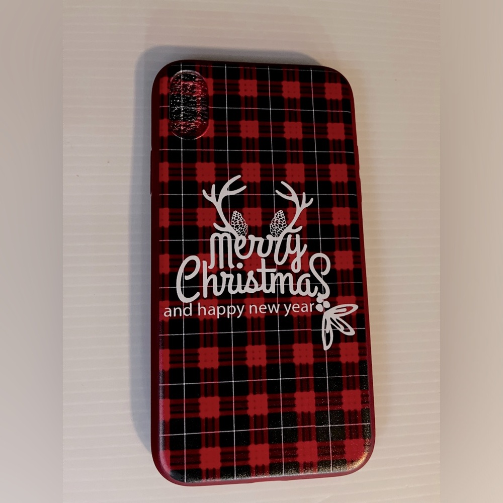 New soft plaid black and red iPhone case size XR